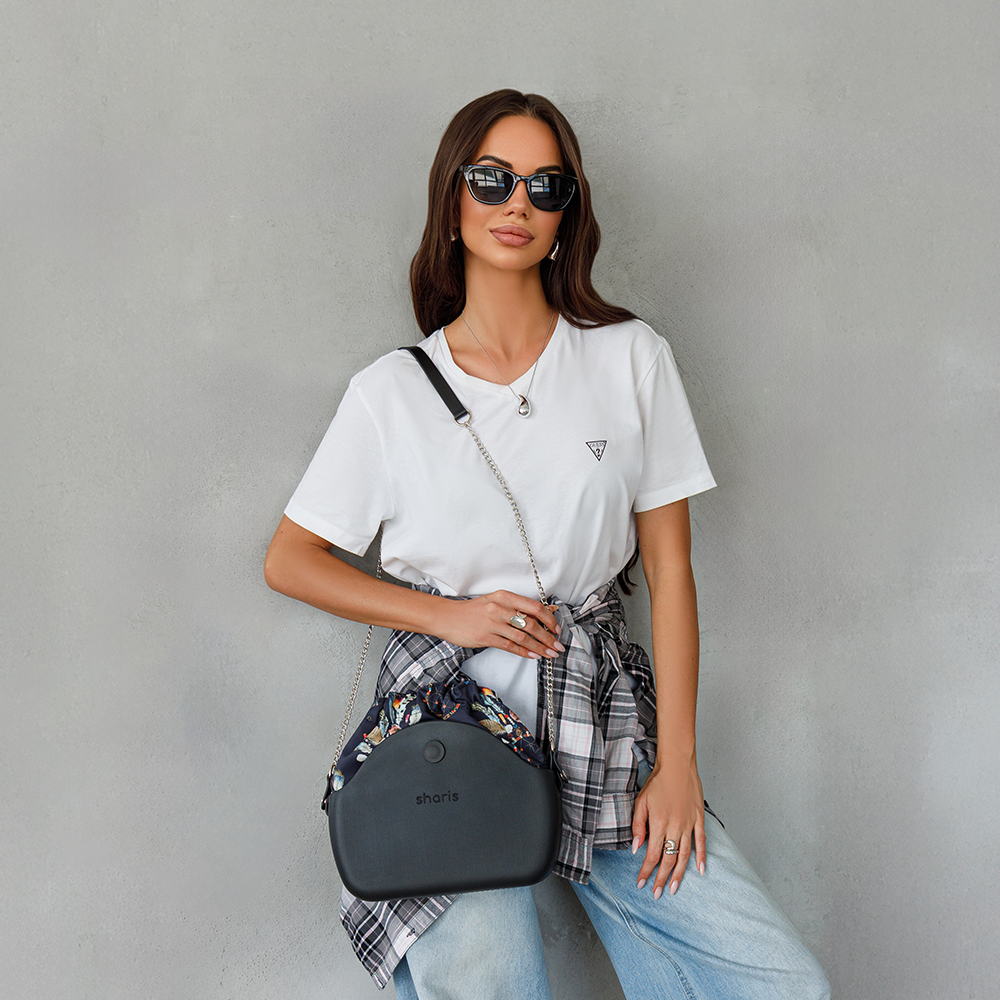 Кэжуал образ с чёрной кроссбоди