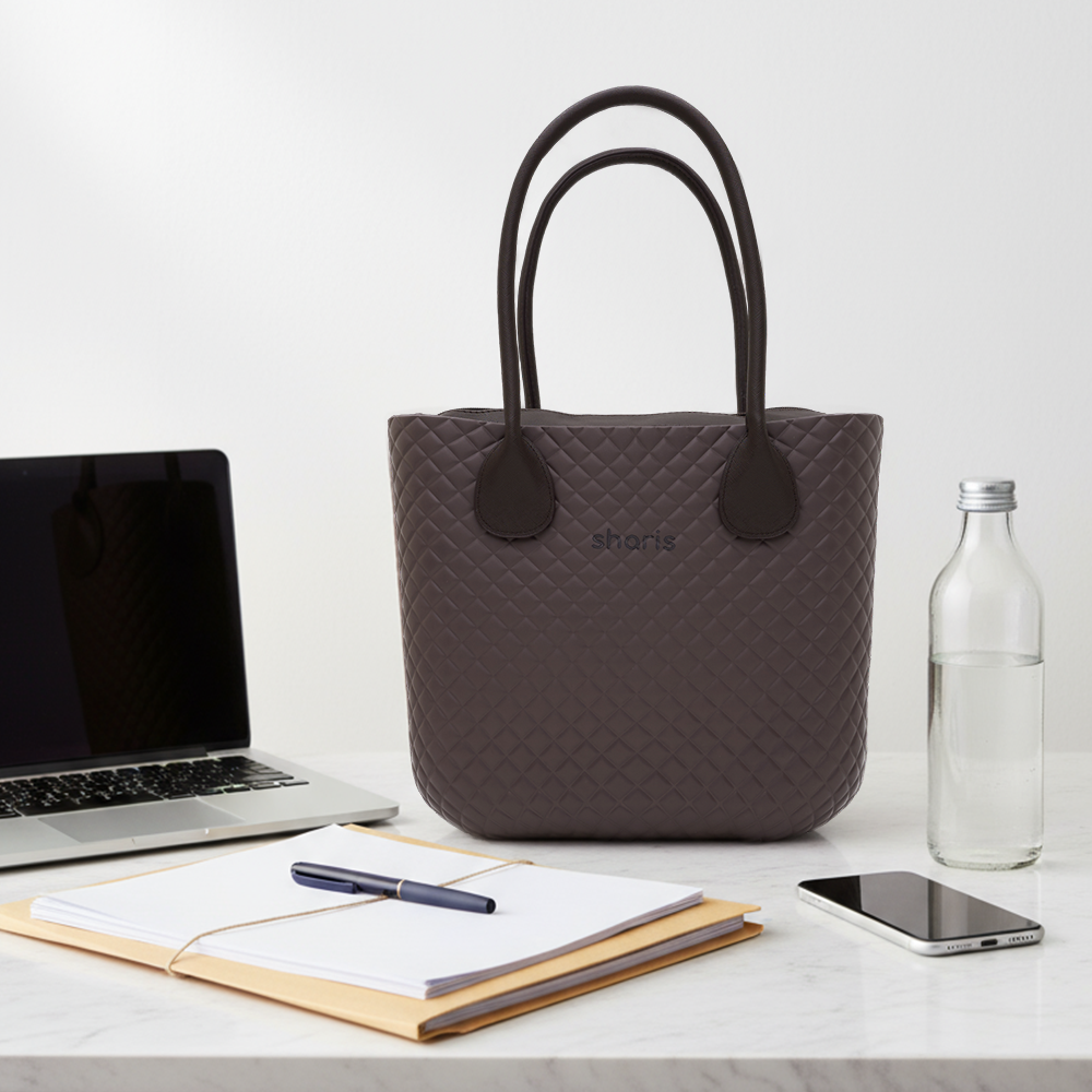 Sharis шопер стеганый графит, рабочий стол