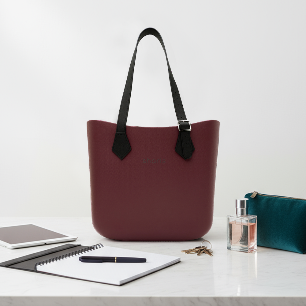 Sharis шопер бордо с ремнями, рабочий стол