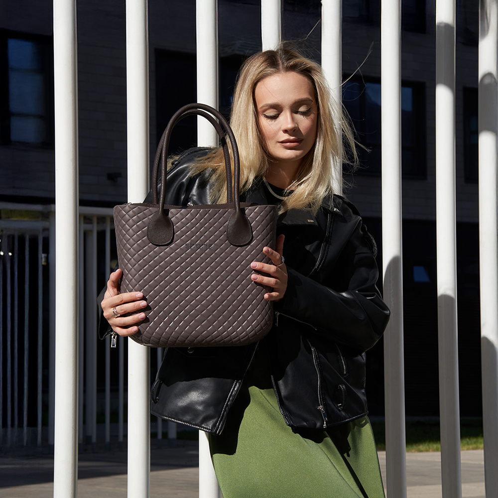 ЭВА‑сумка Sharis стеганая коричневая