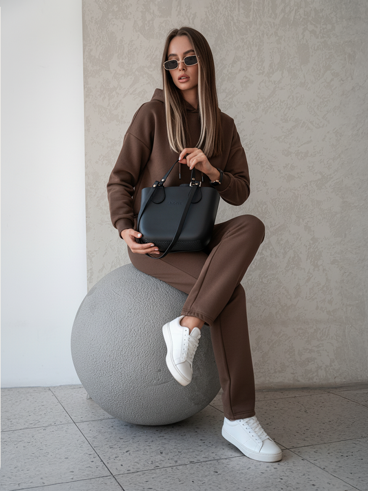 Sharis мини‑шопер черный, спортивный стиль