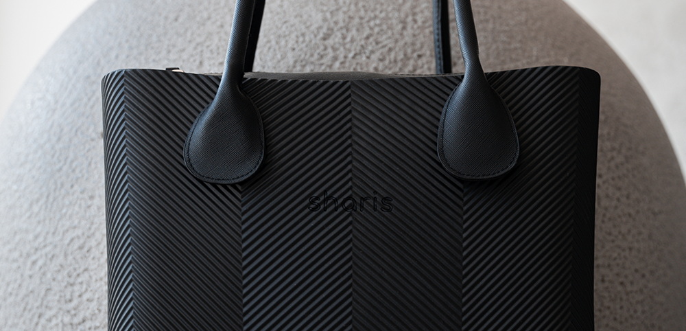 Sharis чёрный шопер ёлочка крупно